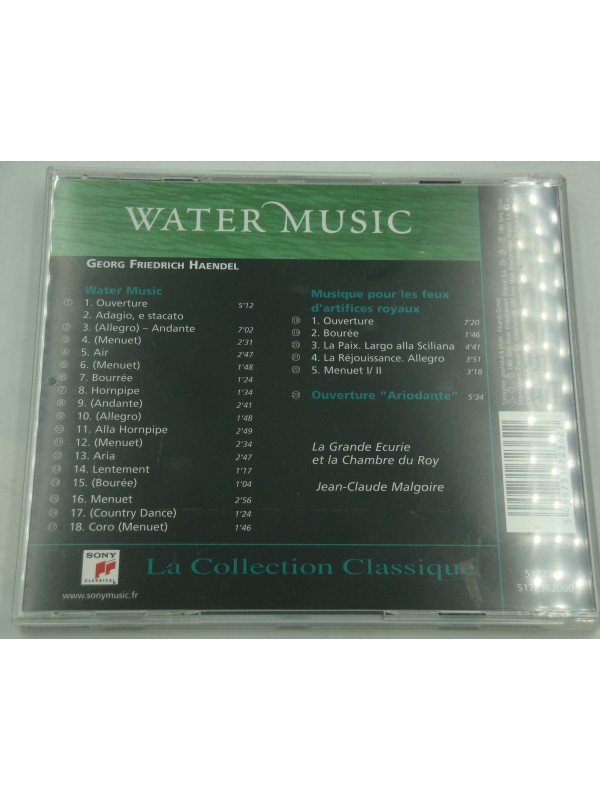 MALGOIRE/GRANDE ECURIE ET CHAMBRE DU ROI water music HAENDEL CD 1986 Sony