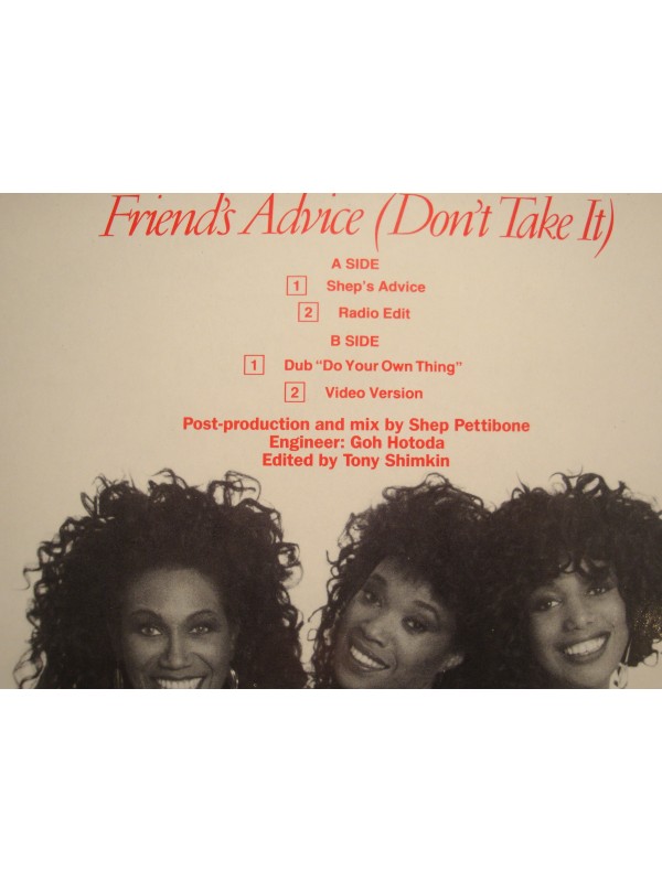 THE POINTERS SISTERS friends' advice/do your own thing dub MAXI 1990 MOTOWN VG++