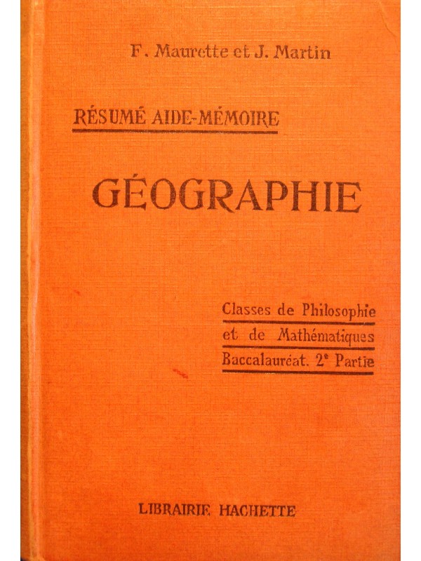 F. MAURETT/J. MARTIN géographie - principales puissances du monde 1930 HACHETTE++