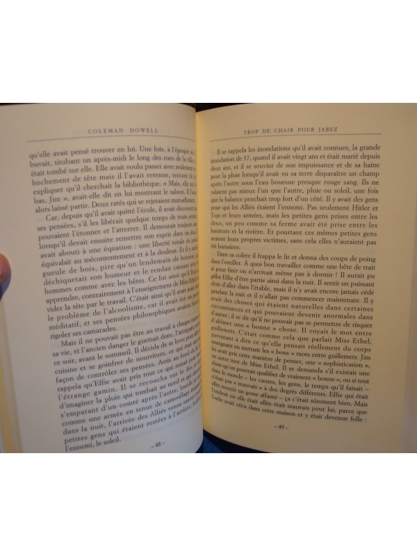 COLEMAN DOWELL trop de chair pour jabez 1995 CLIMATS roman EX++