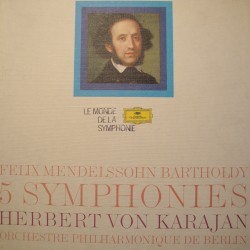 KARAJAN/BERLIN 5 symphonies BARTHOLDY coffret 4LP'S GRAMMOPHONE EX++