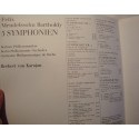 KARAJAN/BERLIN 5 symphonies BARTHOLDY coffret 4LP'S GRAMMOPHONE EX++