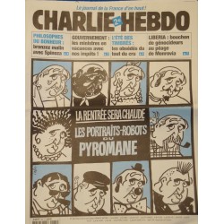 CHARLIE HEBDO 581 la rentrée sera chaude - Raffarin CABU/CHARB/WOLINSKI AOUT 2003++