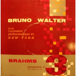 BRUNO WALTER/NEW-YORK symphonie 3 BRAHMS LP25cm PHILIPS VG+