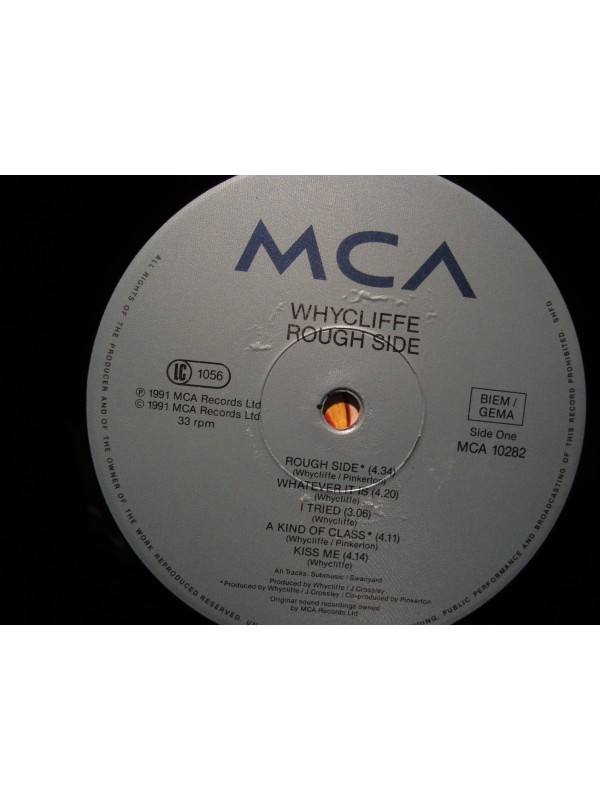 WHYCLIFFE rough side LP 1991 MCA which road/confusion EX++