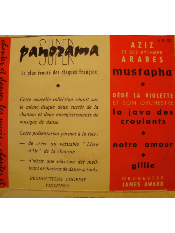 AZIZ mustapha DÉDÉ LA VIOLETTE java des croulants JAMES AWARD gillie EP VG+