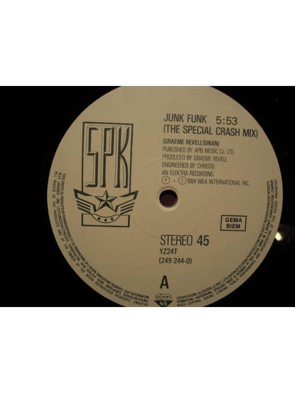 SPK junk funk/high tension MAXI 12" 1984 WEA EX++