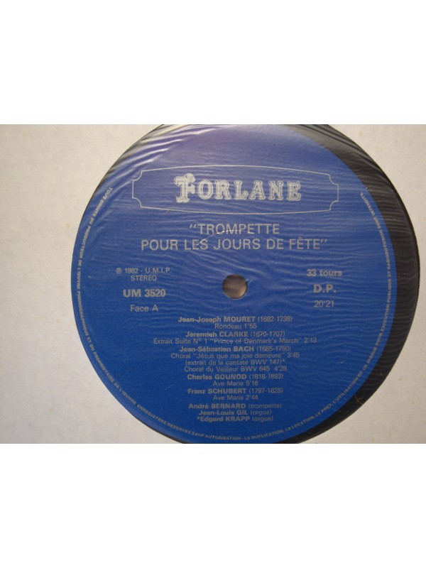 ++ANDRÉ BERNARD trompette pour les jours de fete LP 1982 FORLANE NM++