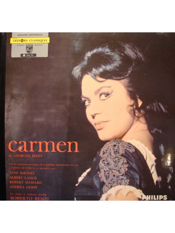 ROBERTO BENZI/RHODES/LANCE/MASSARD Carmen BIZET LP PHILIPS VG++