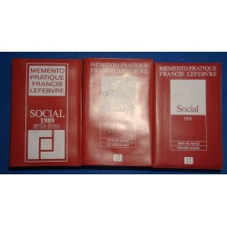 MEMENTO PRATIQUE FRANCIS LEFEBVRE social 1989/90/91 droit du travail/sécurité sociale++