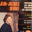 JEAN-JACQUES DEBOUT previens les amis/lanterne rouge/accords de guitare EP 1964 VG++