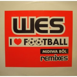WES midiwa bol remixes (3 versions) i love football MAXI 12" PROMO 1998 VG++