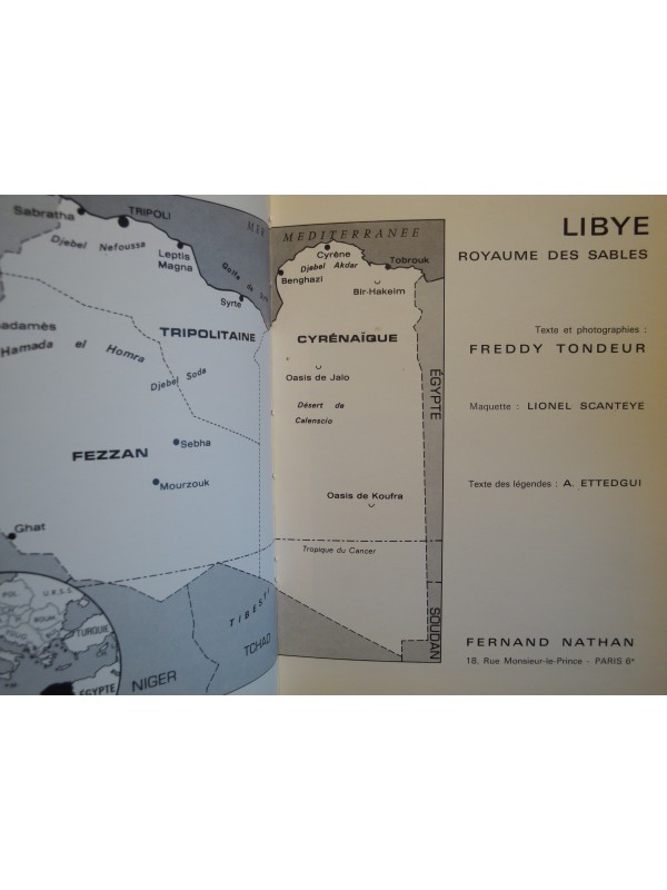 FREDDY TONDEUR Libye royaume des sables 1969 FERNAND NATHAN tourisme++