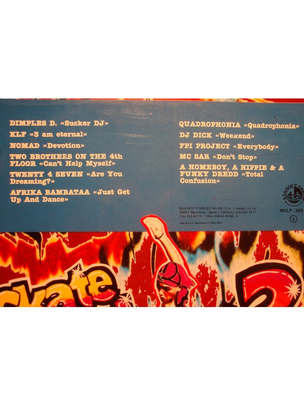 SKATE BOARD 2 bambataa/mc sar/quadrophonia QUIQUE TEJADA LP 1991 VG+ 