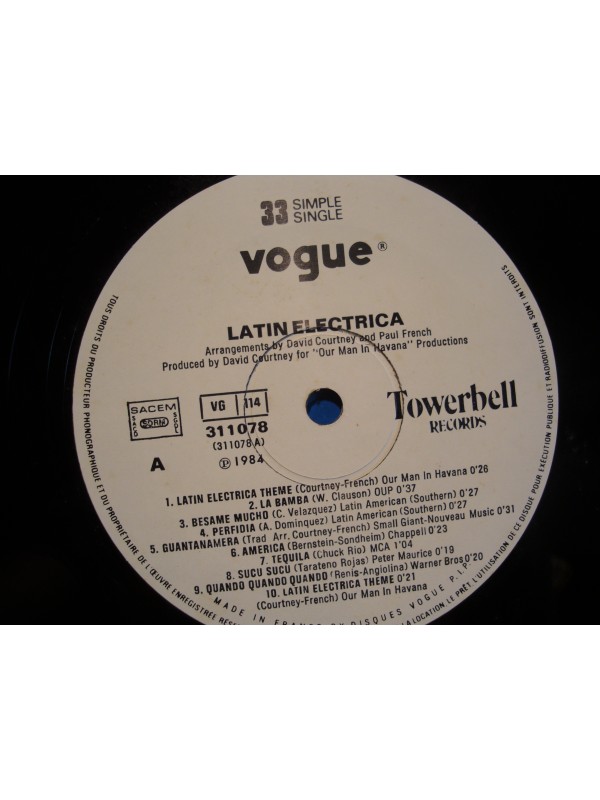 LATIN ELECTRICA theme (medley)/summer romance MAXI 12" 1984 VOGUE EX++