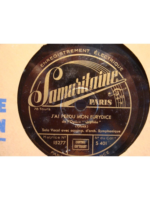 FELICIA HIZETTE j'ai perdu mon eurydice/le trouvere 78T Samaritaine VG+
