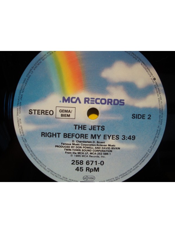 THE JETS crush on you/right before my eyes MAXI 12" 1986 MCA VG++