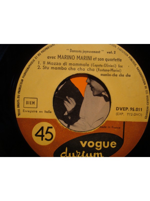 MARINO MARINI QUARTETTE dansons joyeusement EP 7" Vogue maruzzella/sophia VG++